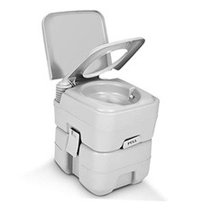 Portable Toilet, Camping Toilet, Travel RV Toilet, 5.3 Double Watwer Outlets