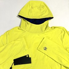 Greyson Men MEDIUM Golf Cokato Sport Light Pullover Hoodie Radium Yellow Stretch
