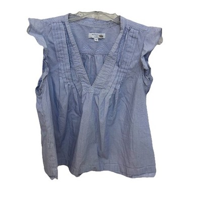 Derek Lam 10 Crosby Blue & White Striped Sleeveless Top EU 40 US 8  EUC