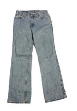 Vintage Levis 517 Bootcut Blue Jeans Red Tab Denim Womens 30x31.5 90s Distressed