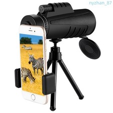 US 10x42 Monocular HD BAK4 Prism Night View Scope Telescope Tripod Phone Adapter