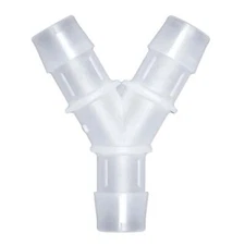 Hose Barb Fitting, Y Union, Polypropylene, 3/4" ID; 5/PK Y0-12PP NEW
