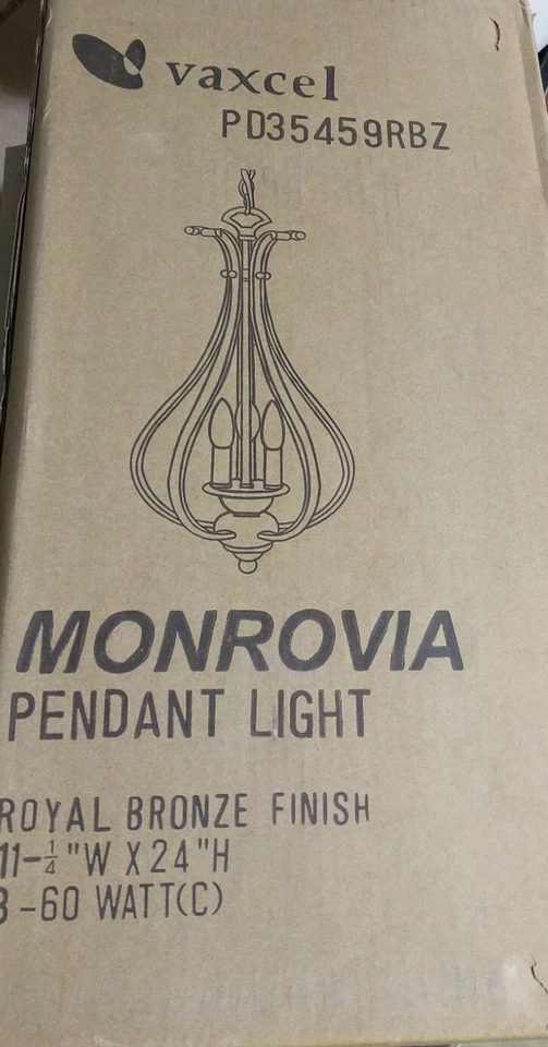 Colgante Vaxcel PD35459RBZ Monrovia 3 luces bronce real Foto 2 de 4