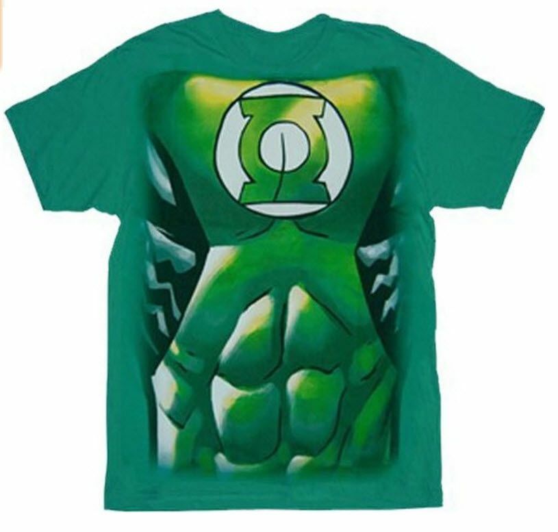DC Comics Heren groene lantaarn cirkel logo T-shirt-Iris, Groen, S