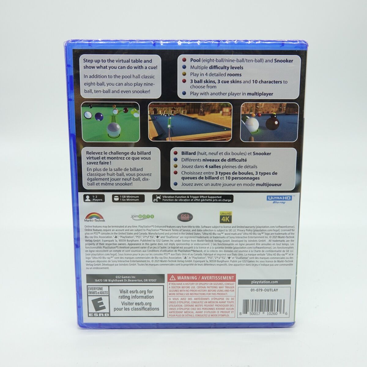 3D Billiards: Pool, GS2 Games, PlayStation 5, 850017102606 