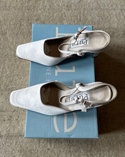 Pure by Diane Hassall Bertie Wedding Shoes - White Satin - UK 3 - BNIB 