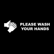 Please Wash Your Hands Vinyl Sticker Decal sign bathroom restroom restaurant