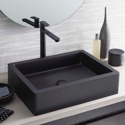 Native Trails Nipomo NativeStone Bathroom Sink Charcoal NSL1915-C