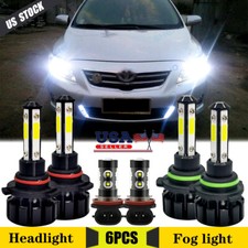 For Toyota Corolla 2009-2013 6000K LED Headlight Hi/Lo Fog Light Bulbs Kit Qty6