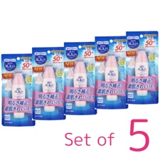 Rohto SKIN AQUA Super Moisture Milk Pink 40ml SPF50+ PA++++UV Sunscreen × 5