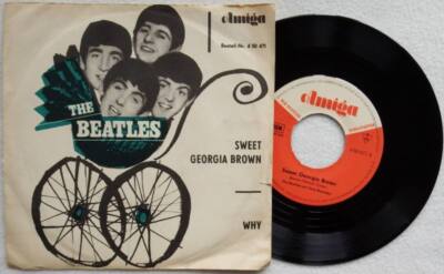 THE BEATLES Sweet Georgia Brown / Why 7'' Vinyl AMIGA 1965 John Lennon * RARE