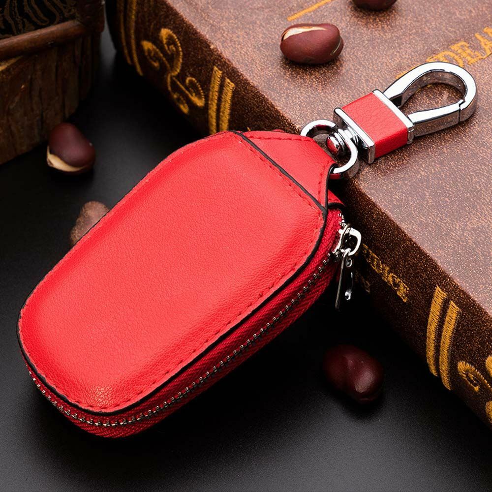 Car Key Holder Case Leather Key Chain Wallet Bag Cover Fobs Apply To