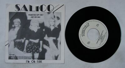 Salico I'm On Fire NL 7inch Vinyl Single 1986 PR-Sticker Italo Disco Hi NRG