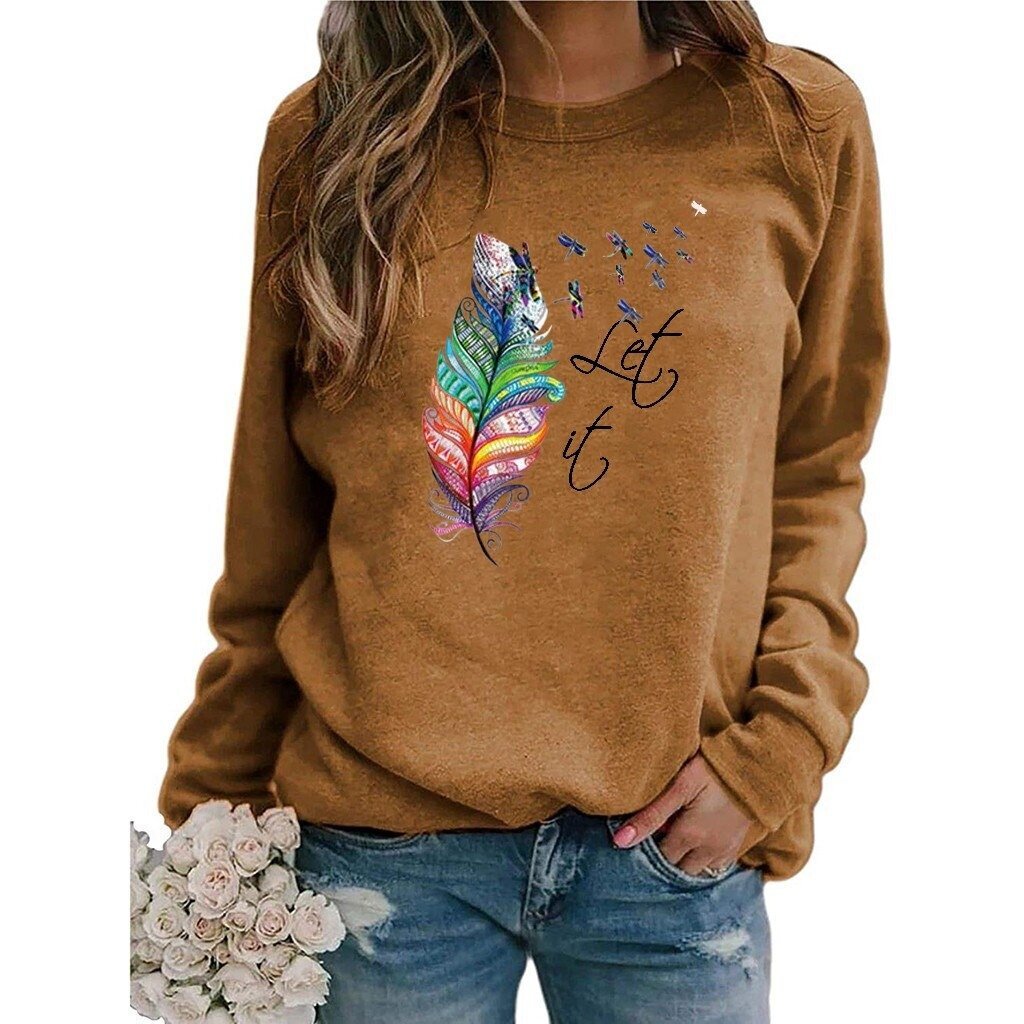 Animal Print Crew Neck Sweater for Women Casual Comfort Wear