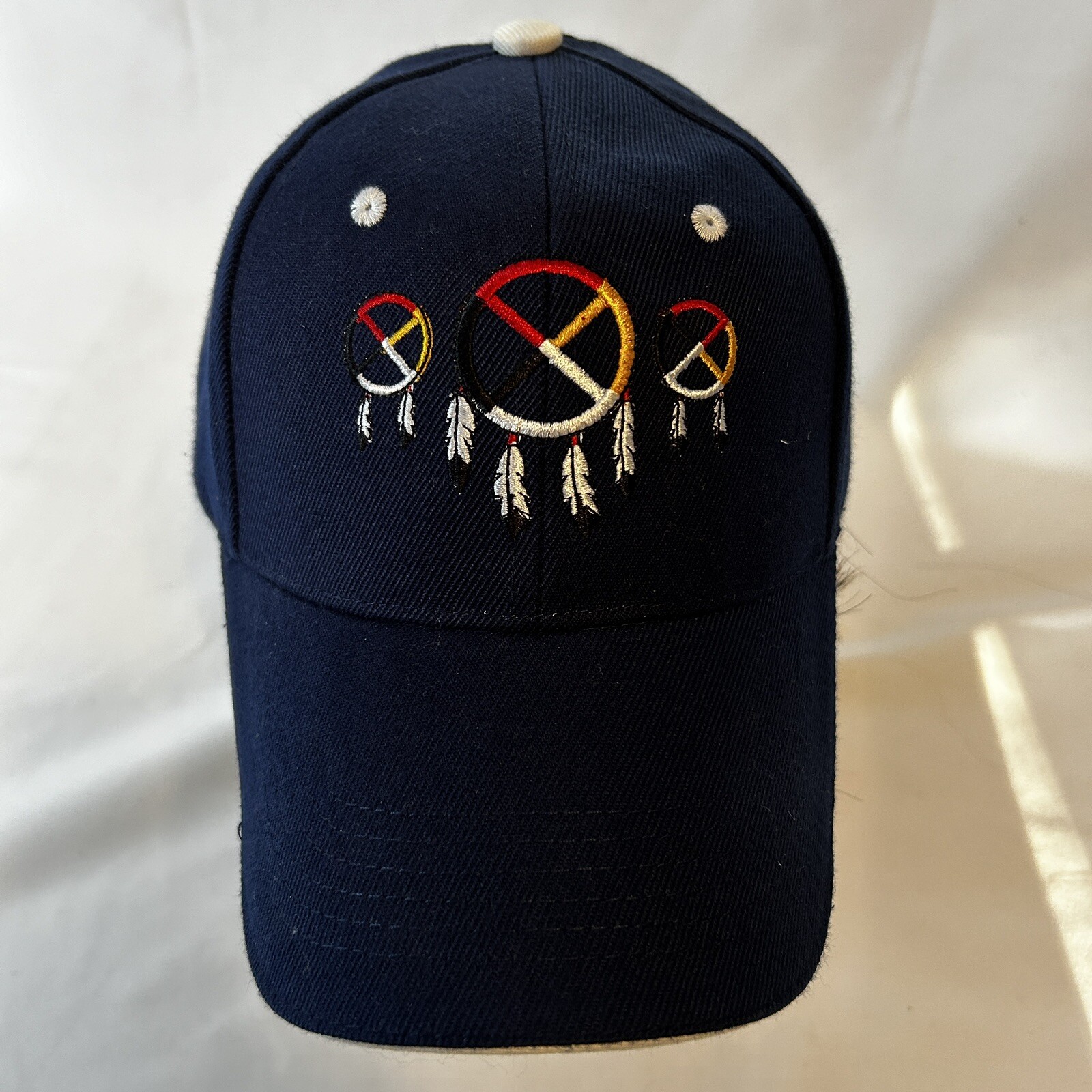 Baseball Cap Embroidered Dreamcatchers,  Navy Blue-image