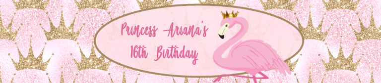 Labels Sweet 16 Anos 15 Quince Party Flamingo