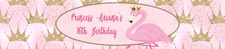 30 Custom Mini Wine/Water Bottle Labels Sweet 16 Anos 15 Quince Party Flamingo