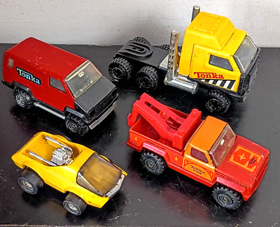 Vintage Tonka Tow Truck, Tractor Semi, Van, Pickup Trucks 57050 NICE!