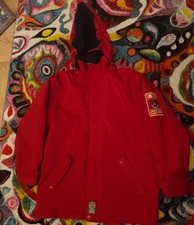 Anapurna Survey Research Program Rain Mountain Coat Jacket Red Size 14 Norway