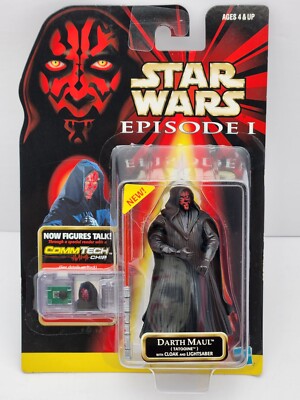 Hasbro Star Wars Episode l Darth Maul w/ Cloak & Lightsaber 1:16 Scale 4'' Figure