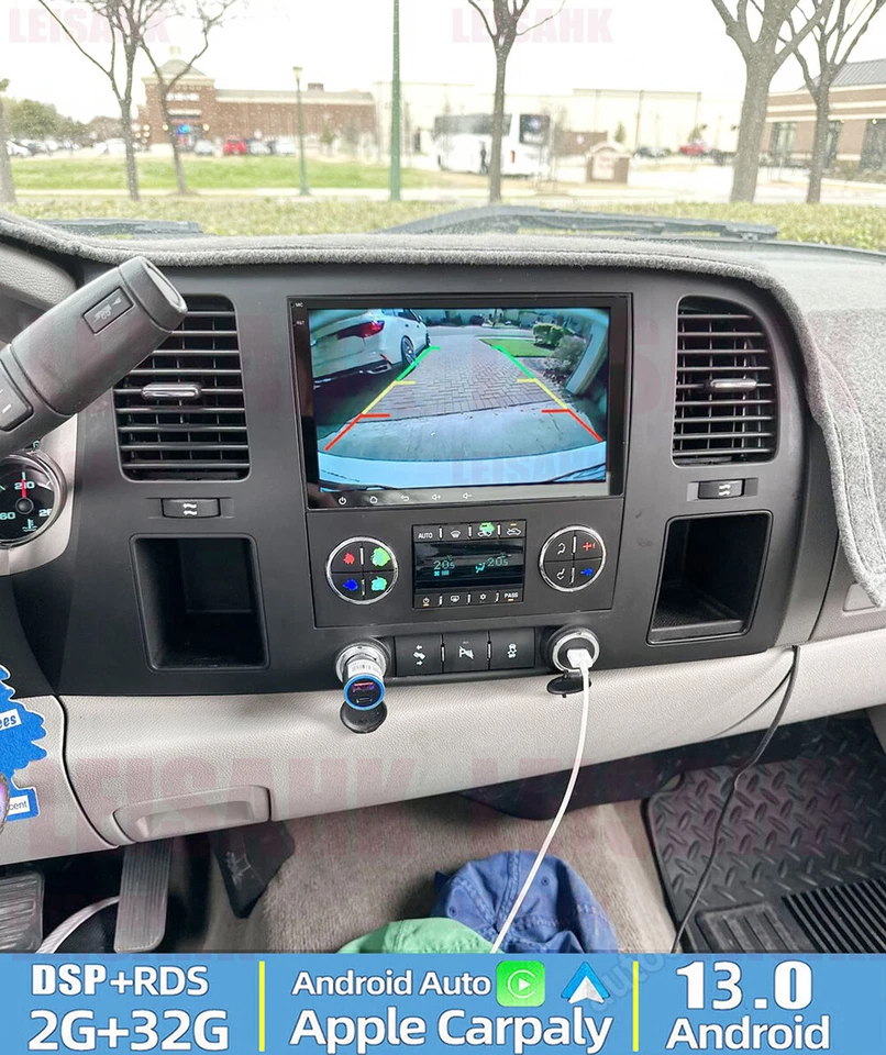 8" CarPlay For 2007-2013 Chevrolet Silverado Android Radio Stereo DSP AHD - Image 2 of 4