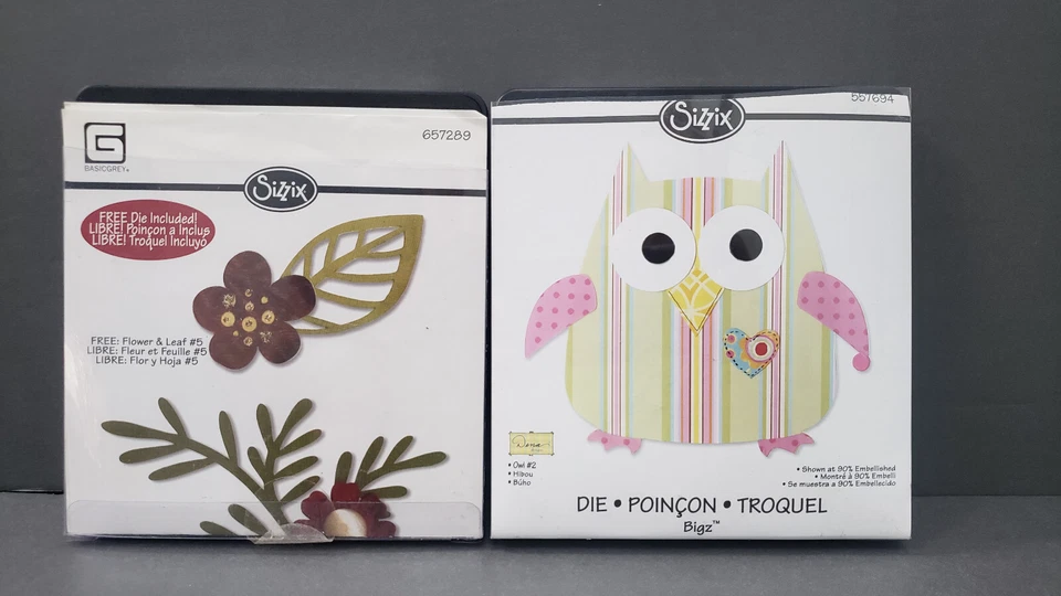 Sizzix Die lrg Lot Dies Tim Holtz Owl Bird Scrapbooking Paper Crafting Embossing - Image 2 of 4