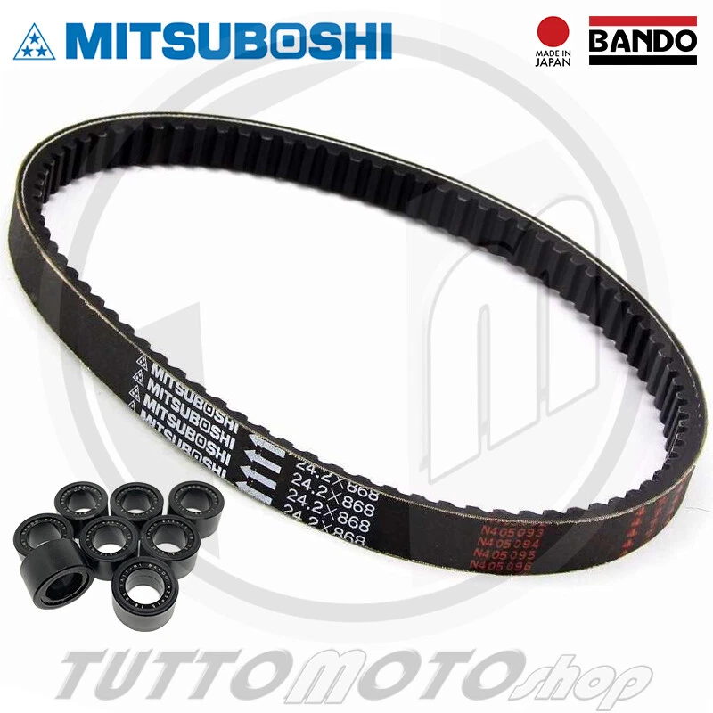 BERGAMASCHI KIT CINGHIA ORIGINALE MITSUBOSHI + 8 RULLI YAMAHA XMAX 250 2010 2011 2012 2013