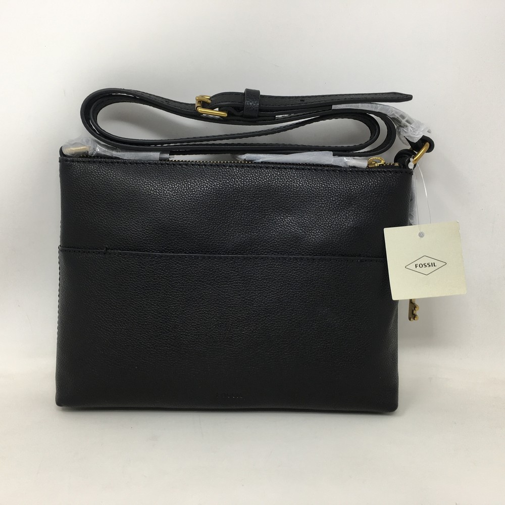 Fossil Fiona E/W Crossbody, Women's Size S - Black/Gold