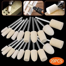 20x Soft Felt Polishing Buffing Wheel Mixed Set Accessory for Dremel Rotary Tool