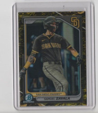 Samuel Zavala 2024 Bowman Chrome Prospects Yellow Lunar Refractor /75 #BCP-57