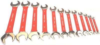 Maul-Schlüsselsatz (12Stück/ 6-32mm) - flat bar spanner plastic folder set