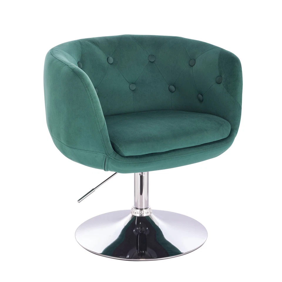 SVITA PANAMA Cocktailsessel Club-Sessel Lounge Sessel Barsessel Samt Dunkelgrün