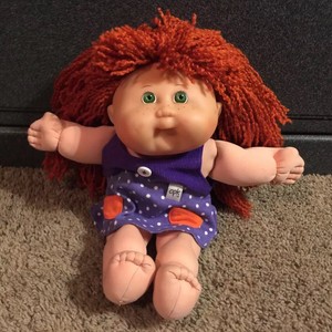 Mattel Cabbage Patch Kids 2 Teeth Freckles Red Hair Green Eyes