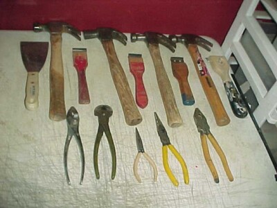 Tools Mixed Claw Carpenter Hammers Scrapers, Pliers, Hand Cutters Household