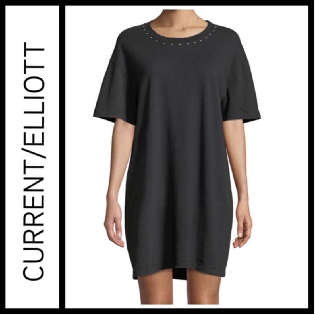 Current/Elliott T-Shirt Dress Womens 1 Small Black The Glitter Rock Short Sleeve | eBay Current/Elliott T-Shirt Dress Womens 1 Small Black The Glitter Rock Short Sleeve | eBay