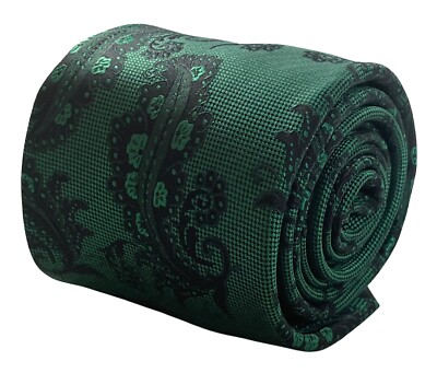 Klassische Krawatte Jade Smaragdgrün Kiefer Paisley Luxus Britisch Frederick Thomas