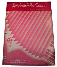 Red Sails in The Sunset Kennedy/Williams 1935 Shapiro Bernstein Sheet Music