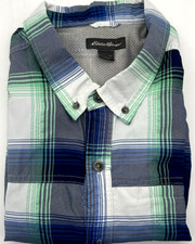 Eddie Bauer XXL Plaid Men s Short Sleev Button Up