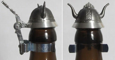 Flaschendeckel, Zinn, Bierflaschen Zinn Deckel,Bierflaschendeckel "Wikinger" - Bild 1 von 3