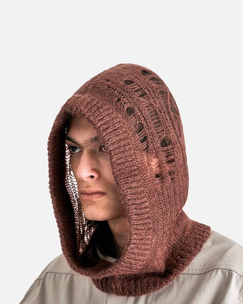 Rick Owens Destroyed Knit Mohair Wool Hood in Henna - NEW | eBay Rick Owens Destroyed Knit Mohair Wool Hood in Henna - NEW | eBay