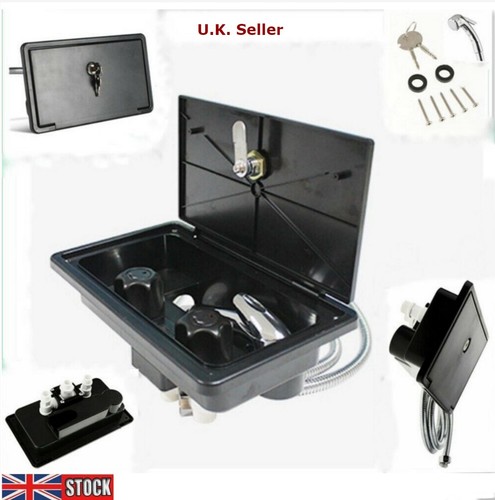 RV External Shower Kit For Caravan Camper Van, Twin Tap Shower Kit Motorhome - Picture 2 of 14