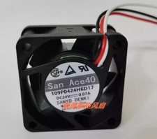 sanyo 109P0424H6D17 4020 DC24V 0.07A 4CM 3-Wire Silent Cooling Fan