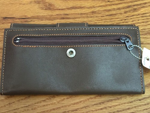 PORTAFOGLIO VINTAGE WESTPORT PELLE DONNA MARRONE TASCA ZIP MEMO PAD RICHWAY - Foto 10 di 14