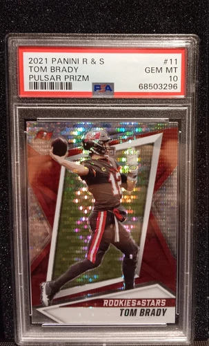2021 Panini Rookies And Stars Tom Brady #11 Pulsar Prizm PSA 10