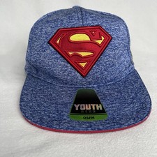 Superman Hat Cap Snap Back Youth Blue Superhero