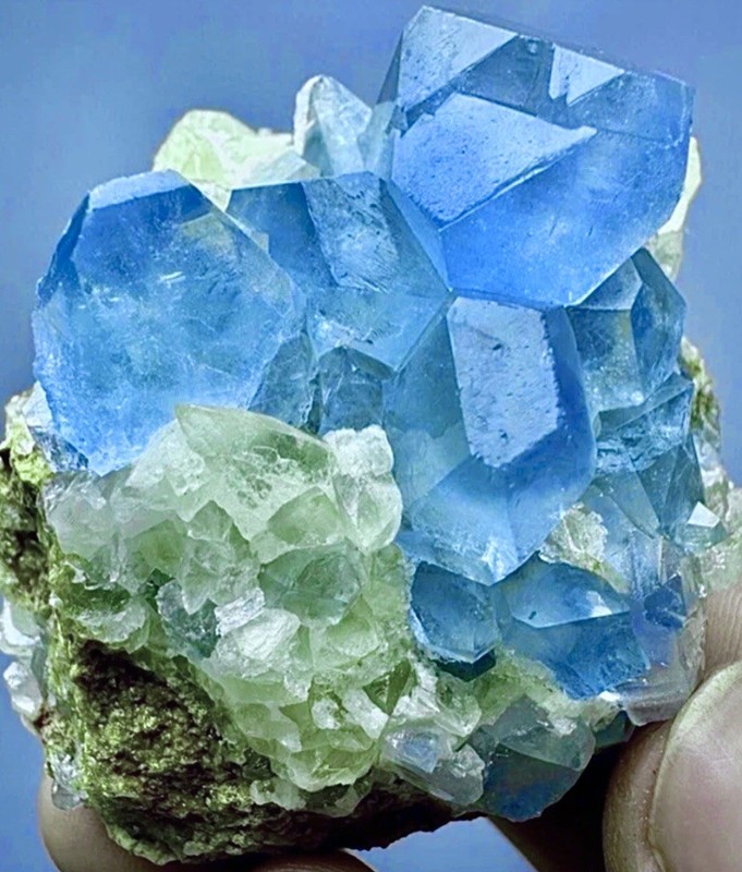 Rare Beautiful Natural Blue Celestine Crystal Cluster Raw Rough Cluster Specimen