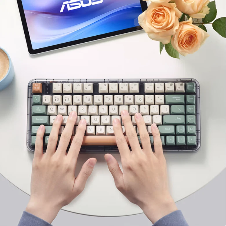 ASUS Gasket Quiet Keystrokes, Wild Orange Jelly 75 Three-Mode Wireless Keyboard - Image 3 of 3