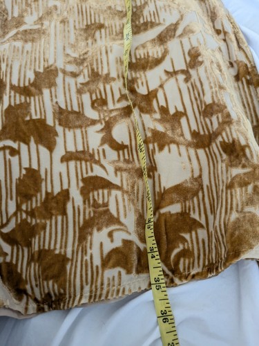 SUNDANCE Gold Velvet Burnout Floral Silk Blend Dress Size 6 Cap Sleeve Gorgeous - Picture 7 of 8