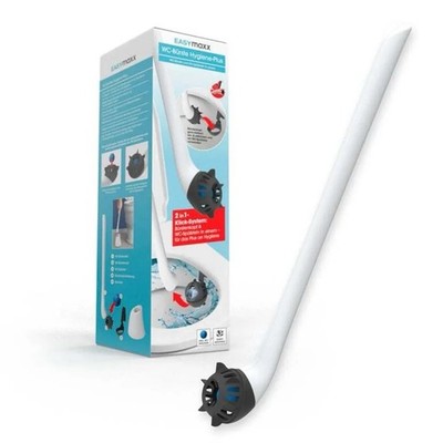EASYmaxx WC-Bürste Hygiene Plus 2 in 1 WC Spühlstein Klo Bürste weiß/schwarz