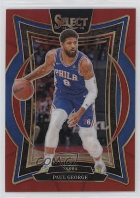 2024-25 Panini Select Concourse Red Prizm 61/199 Paul George #37 11nu